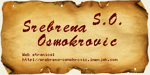 Srebrena Osmokrović vizit kartica